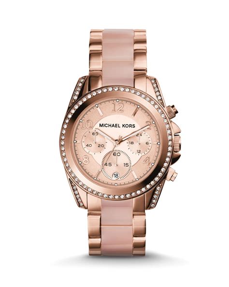 michael kors damenuhr rosegold pink|Michael Kors rose gold watch.